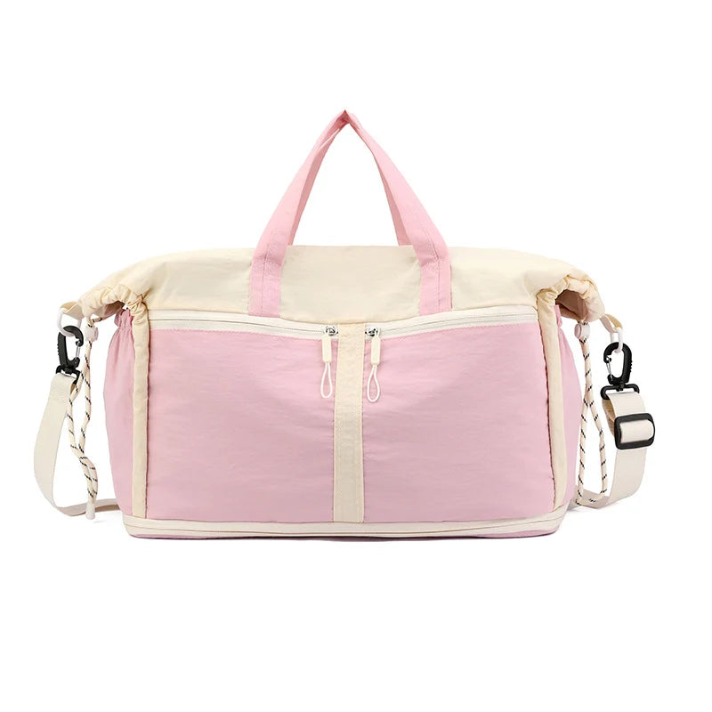 Weekend Duffle Bag Expandable Compartments Adjustable Shoulder Strap