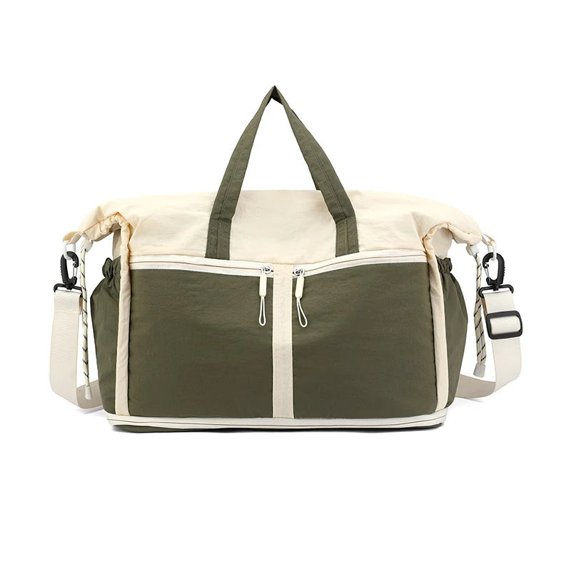 Weekend Duffle Bag Expandable Compartments Adjustable Shoulder Strap