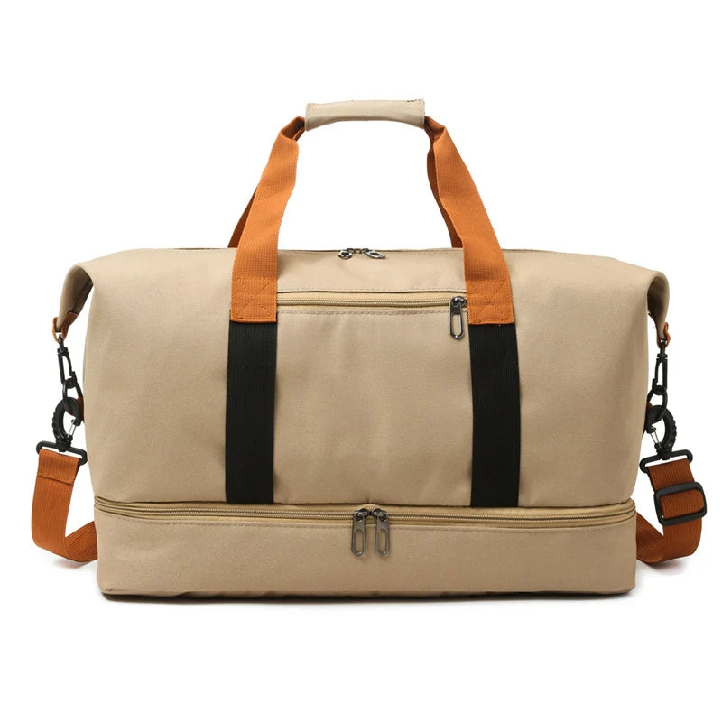 Weekend Duffle Bag Large Capacity Water-Resistant Padded Shoulder Straps