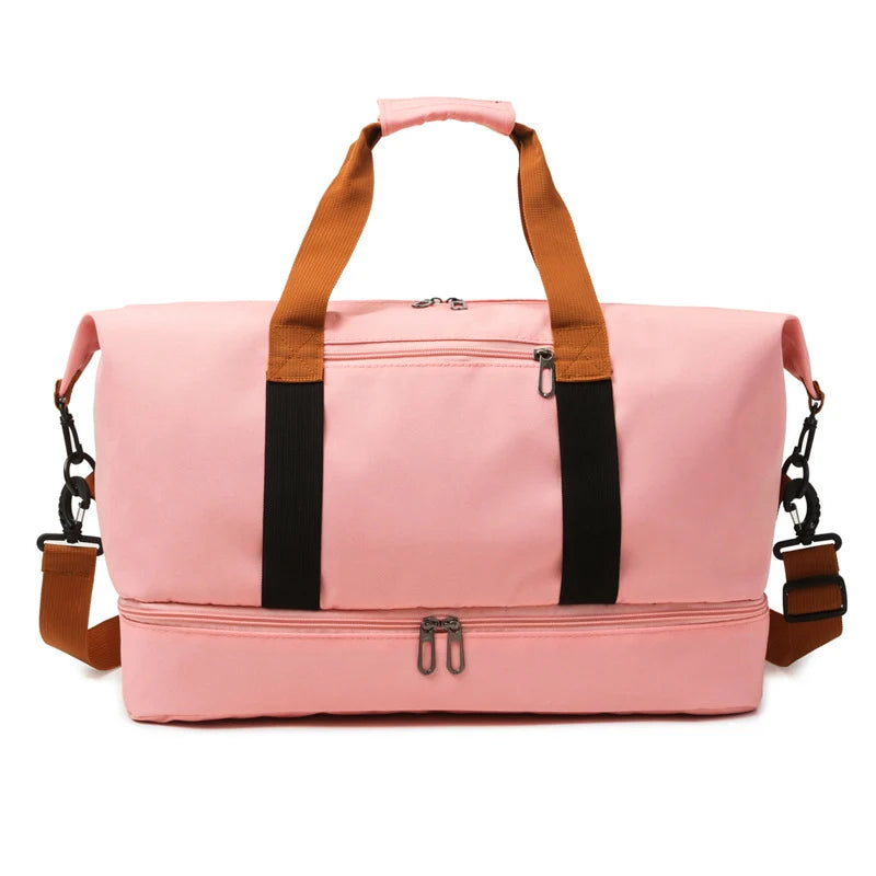 Weekend Duffle Bag Large Capacity Water-Resistant Padded Shoulder Straps