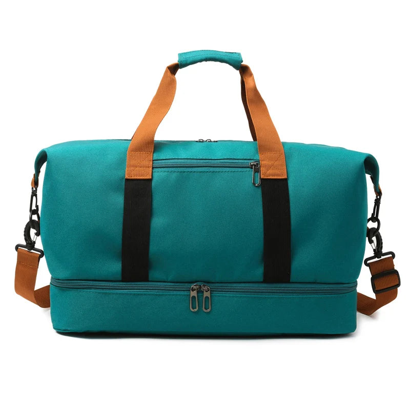 Weekend Duffle Bag Large Capacity Water-Resistant Padded Shoulder Straps