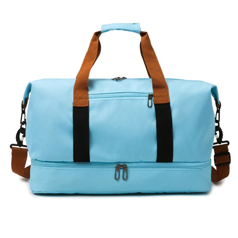 Weekend Duffle Bag Large Capacity Water-Resistant Padded Shoulder Straps