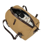 Weekender Bag Canvas Leather Accents Padded Adjustable Handles