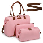 Weekender Bag Set Large Capacity Water-Resistant Fabric Two Organizers