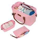 Weekender Bag Set Large Capacity Water-Resistant Fabric Two Organizers