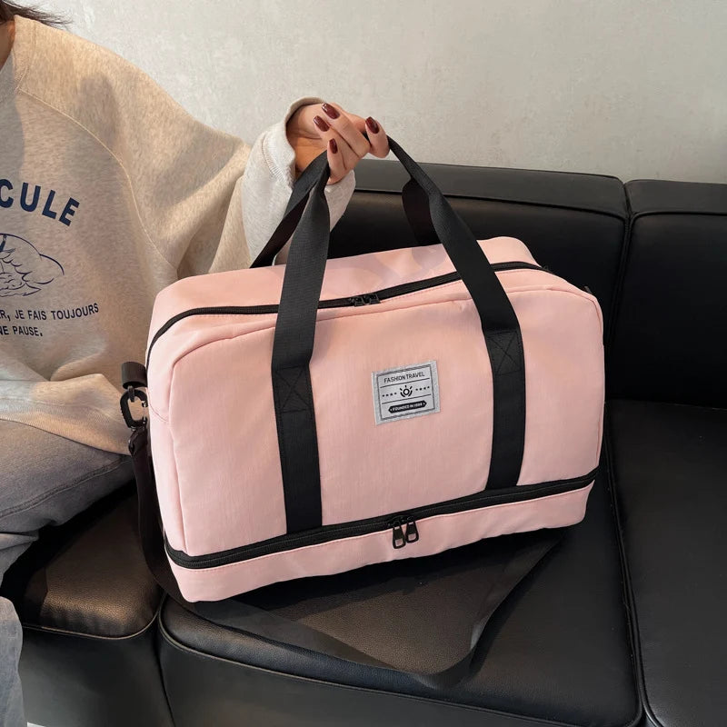 Weekender Bag Spacious Water-Resistant Adjustable Padded Strap