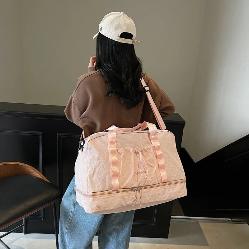 Weekender Bag Water-Resistant Shoe Compartment & Padded Strap