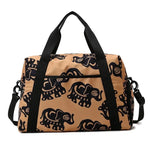 Weekender Duffel Bag Elephant Print & Detachable Shoulder Strap