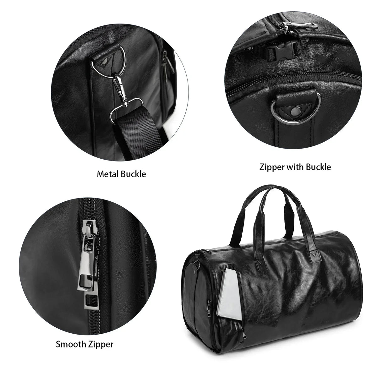 Weekender Duffel Bag Large Capacity Weather-Resistant Fabric