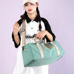 Weekender Duffel Bag Water-Resistant Fabric Multiple Pockets Carry-On Friendly