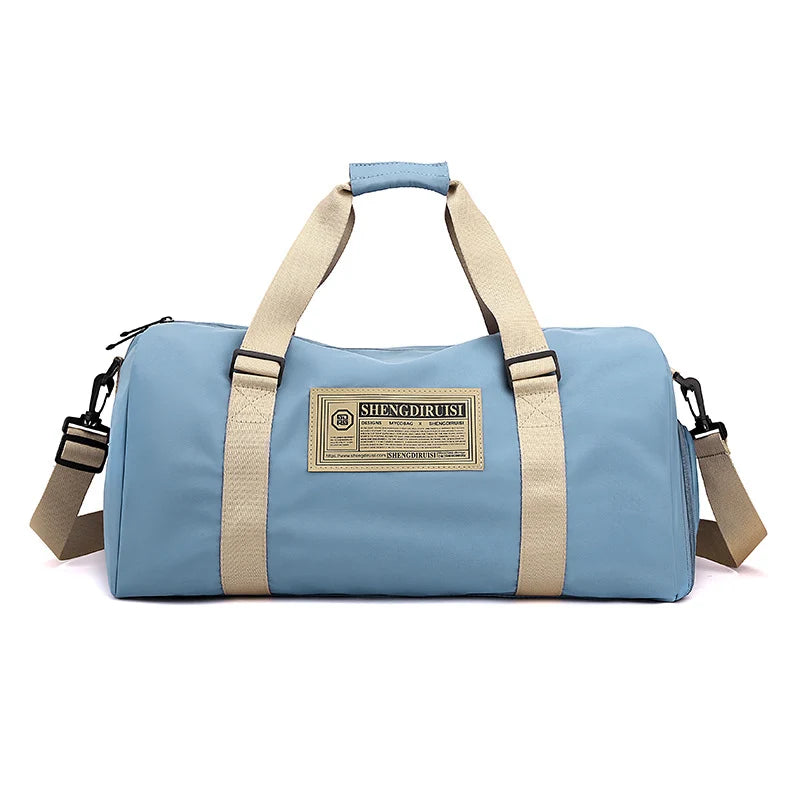 Weekender Duffel Bag Water-Resistant Fabric Multiple Pockets Carry-On Friendly