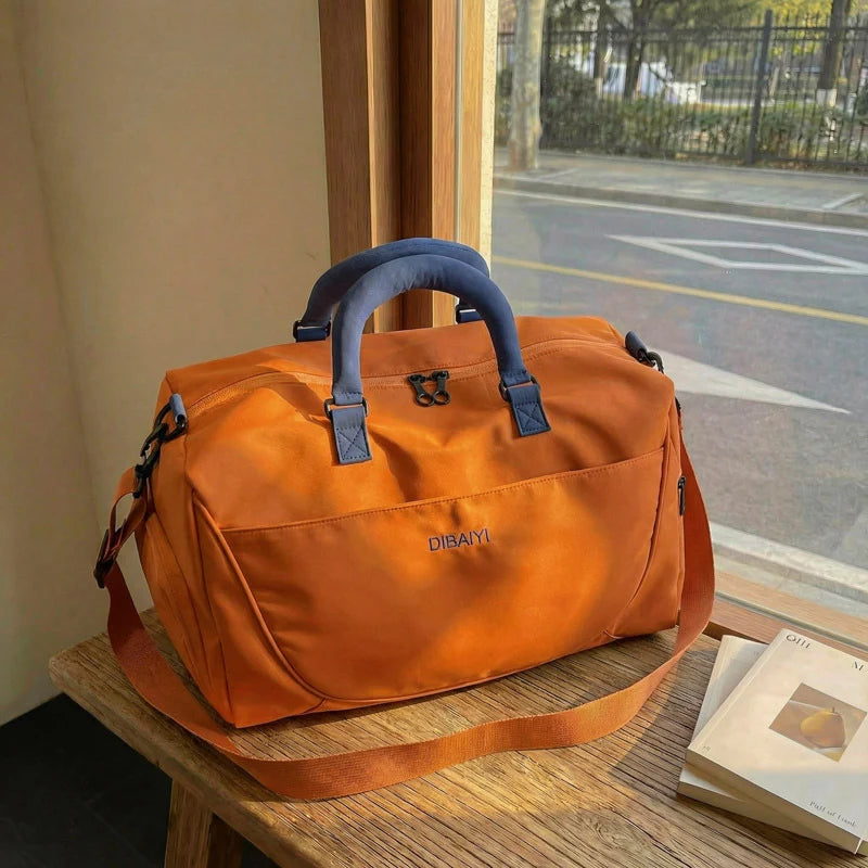 Weekender Duffel Bag Water-Resistant Multiple Pockets & Padded Strap