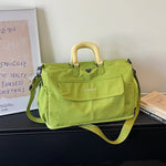 Weekender Duffle Bag Canvas Multiple Pockets & Adjustable Shoulder Strap