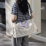 Weekender Duffle Bag Canvas Multiple Pockets & Adjustable Shoulder Strap