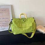Weekender Duffle Bag Canvas Multiple Pockets & Adjustable Shoulder Strap