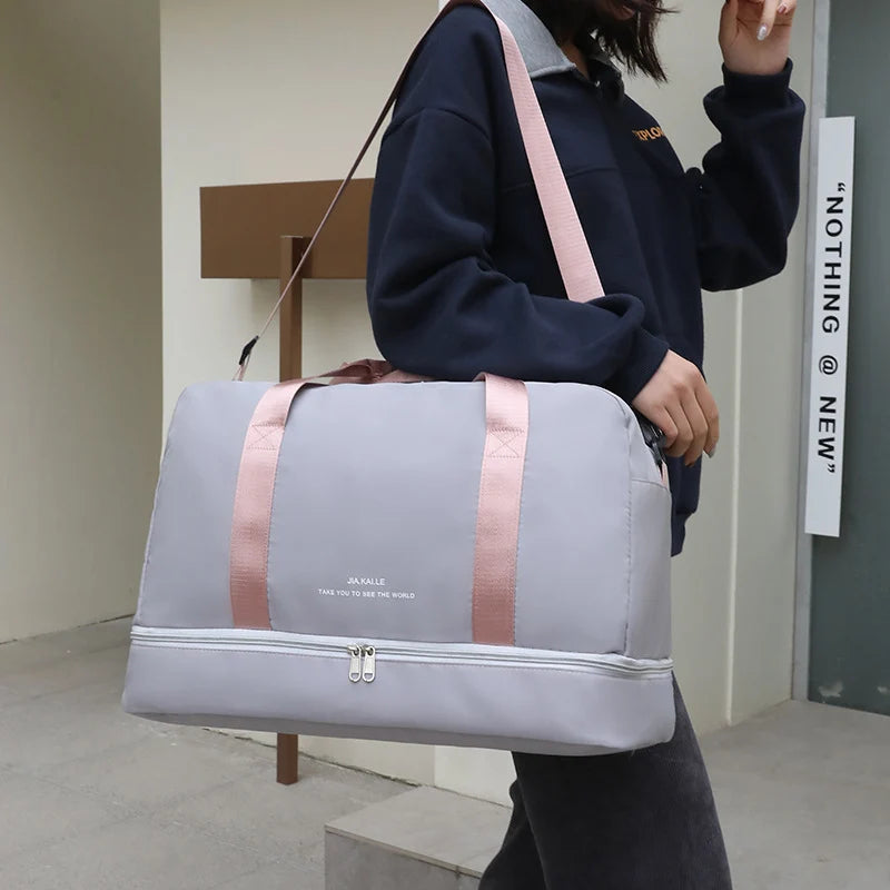 Weekender Duffle Multi-Pocket Water-Resistant Padded Handles & Adjustable Strap