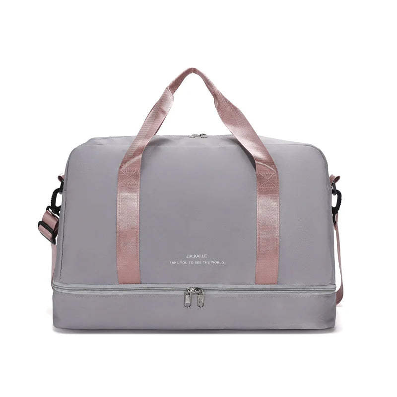 Weekender Duffle Multi-Pocket Water-Resistant Padded Handles & Adjustable Strap