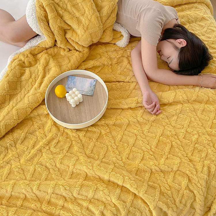 Weighted Blanket Sherpa Glass Bead Filling Machine Washable
