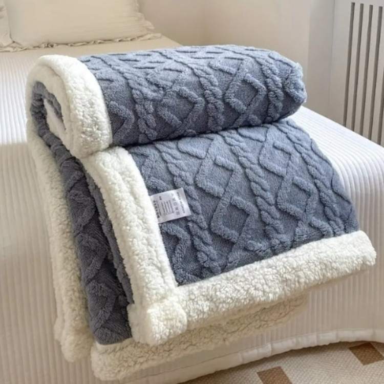 Weighted Blanket Sherpa Glass Bead Filling Machine Washable
