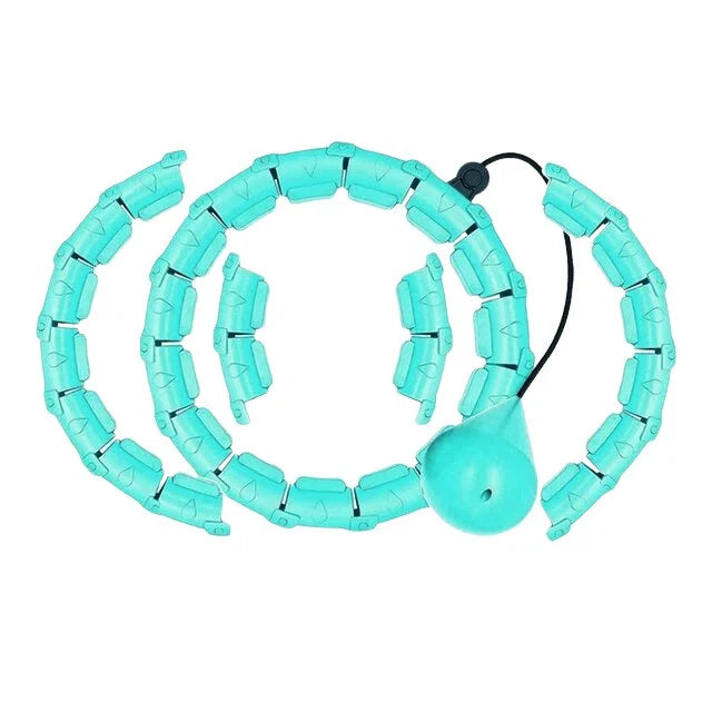 Weighted Hula Hoop Adjustable Sections & Auto-Spin Ball