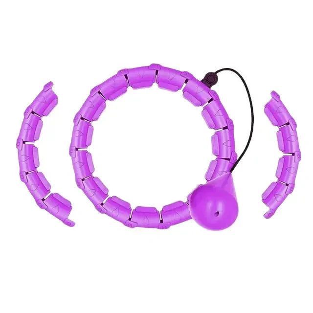 Weighted Hula Hoop Adjustable Sections & Auto-Spin Ball