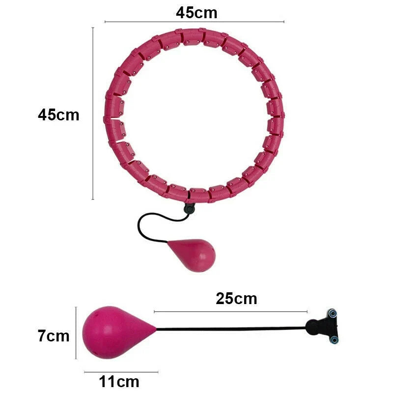 Weighted Hula Hoop Rotating Ball Magnetic Buckle & Adjustable Links