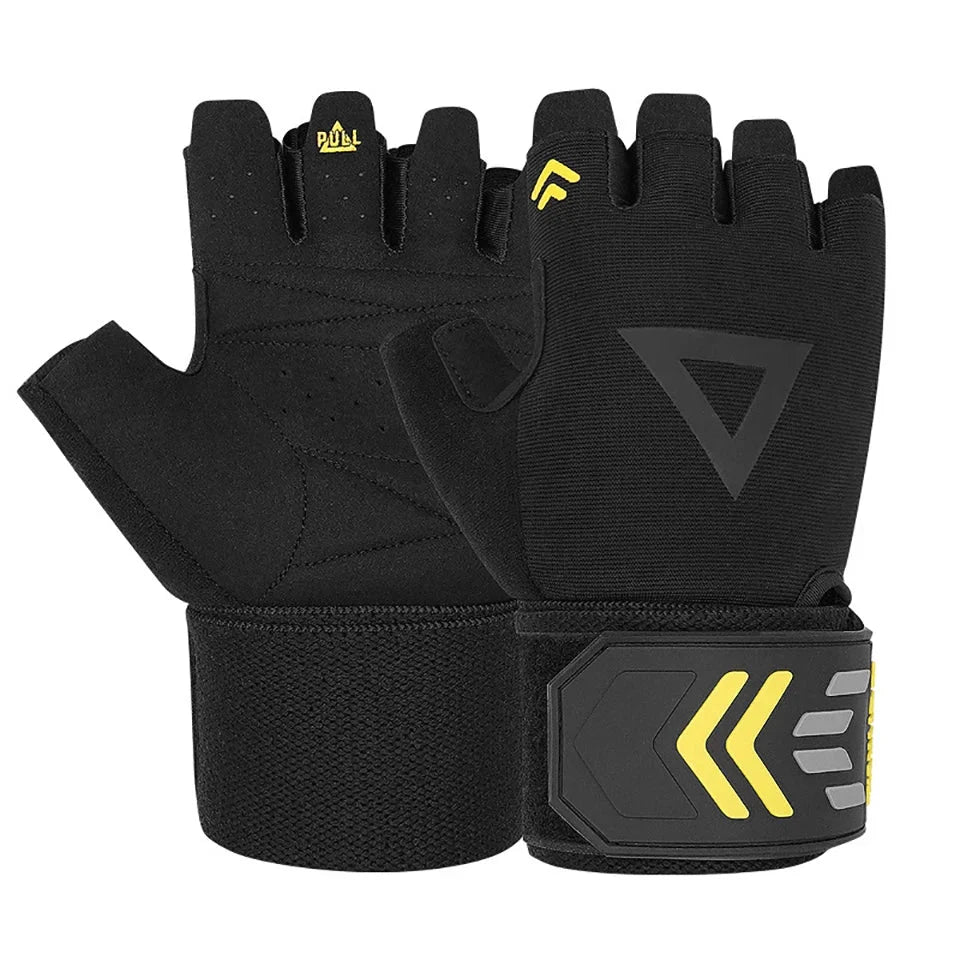 Weightlifting Gloves Breathable Mesh Padded Palms Non-Slip Grip
