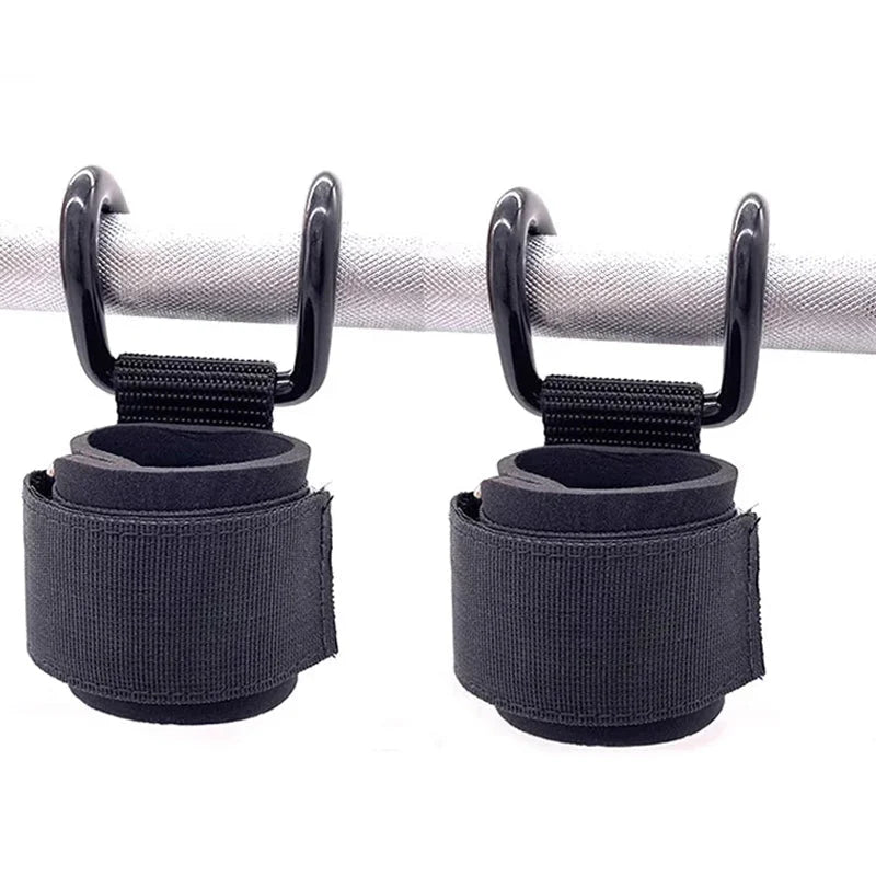 Weightlifting Hooks Steel Slip-Resistant Wrist Support