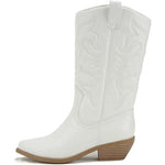 Western Boots Knee-High Pointed Toe Cushioned Insole
