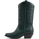 Western Boots Knee-High Pointed Toe Cushioned Insole