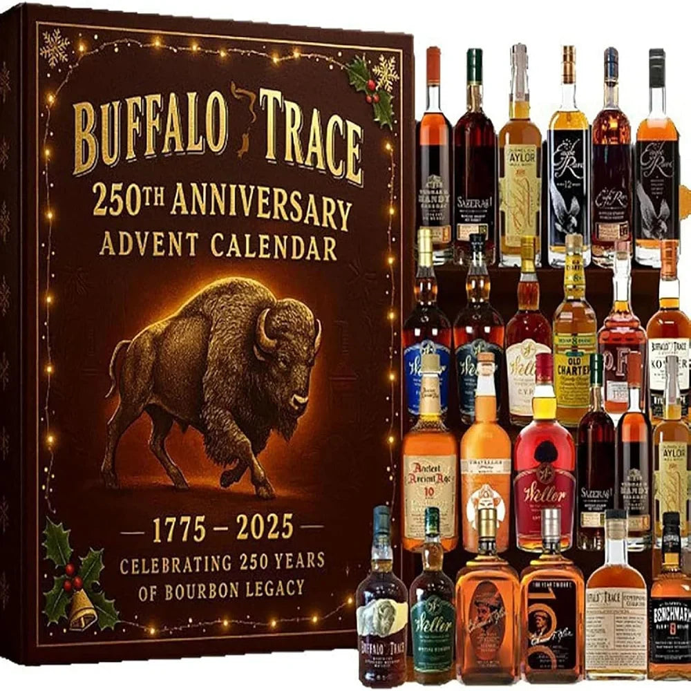 Whiskey Advent Calendar 24 Miniature Bottles Single Malts & Bourbons