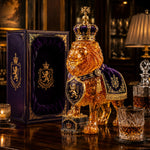 Whiskey Decanter Lion Design High-Clarity Glass 11.8 Oz