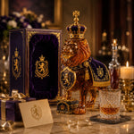 Whiskey Decanter Lion Design High-Clarity Glass 11.8 Oz