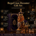 Whiskey Decanter Lion Design High-Clarity Glass 11.8 Oz