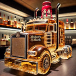Whiskey Decanter Semi-Truck Design Glass 13 Oz