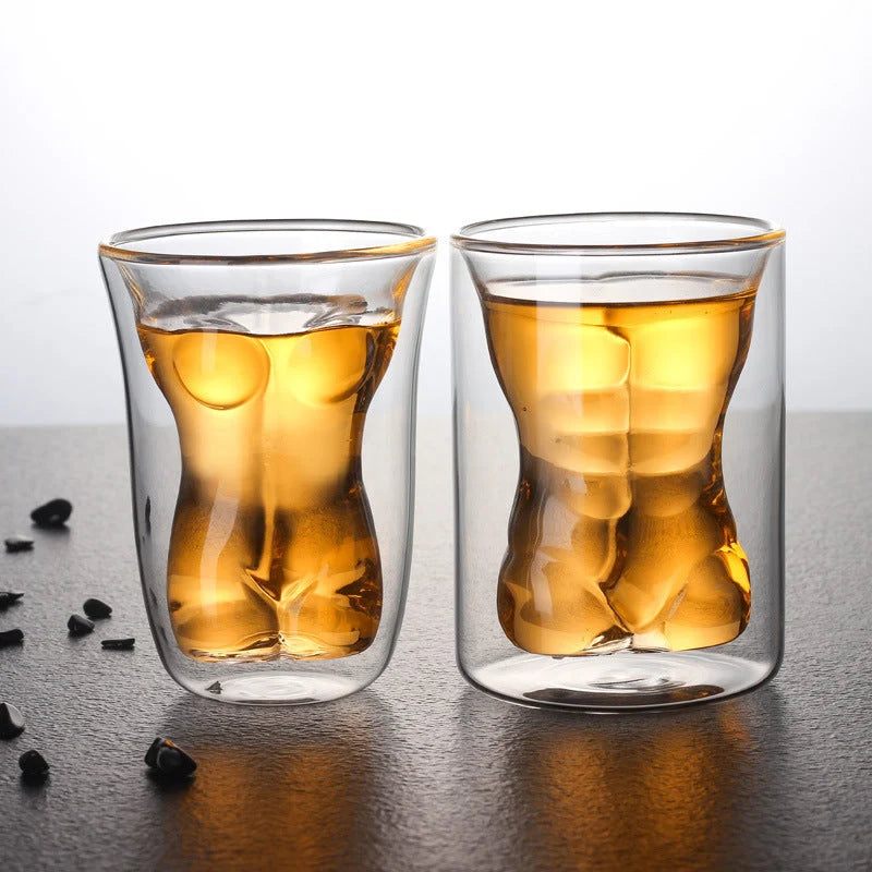 Whiskey Tumbler Double-Wall Insulated Durable Glass 250ml