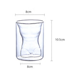 Whiskey Tumbler Double-Wall Insulated Durable Glass 250ml