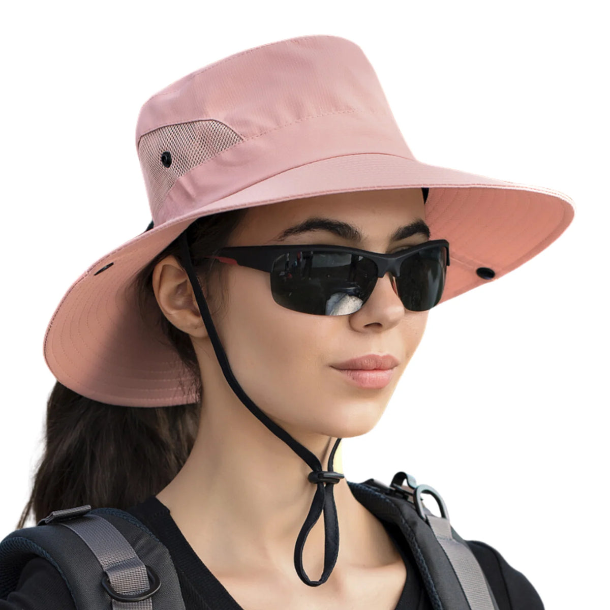Wide Brim Sun Hat UPF50+ Ponytail Hole Packable