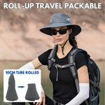 Wide Brim Sun Hat UPF50+ Ponytail Hole Packable