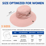 Wide Brim Sun Hat UPF50+ Ponytail Hole Packable