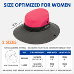 Wide Brim Sun Hat UPF50+ Ponytail Hole Packable