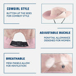 Wide Brim Sun Hat UPF50+ Ponytail Hole Packable