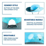 Wide Brim Sun Hat UPF50+ Ponytail Hole Packable