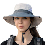 Wide Brim Sun Hat UPF50+ Ponytail Hole Packable
