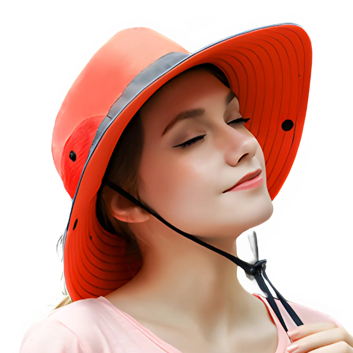 Wide Brim Sun Hat UPF50+ Ponytail Hole Packable