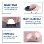 Wide Brim Sun Hat UPF50+ Ponytail Hole Packable