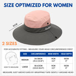 Wide Brim Sun Hat UPF50+ Ponytail Hole Packable