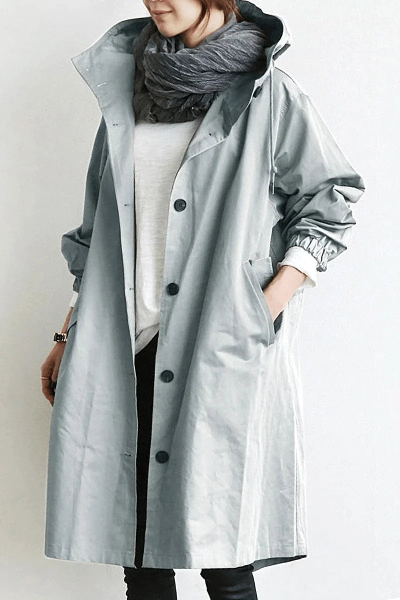 Windbreaker Jacket Lightweight Water-Repellent Adjustable Hood