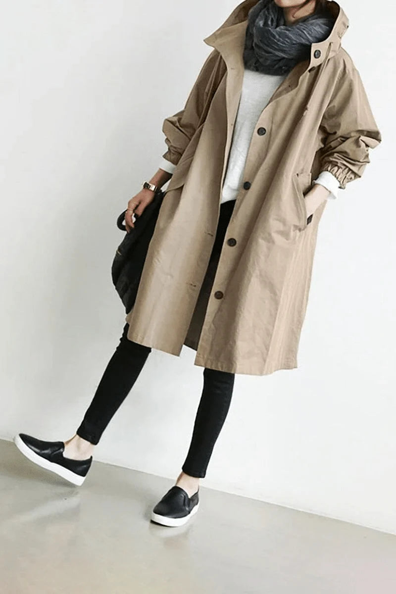 Windbreaker Jacket Lightweight Water-Repellent Adjustable Hood