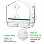 Window Bird Feeder Clear Acrylic Suction Cup Mount